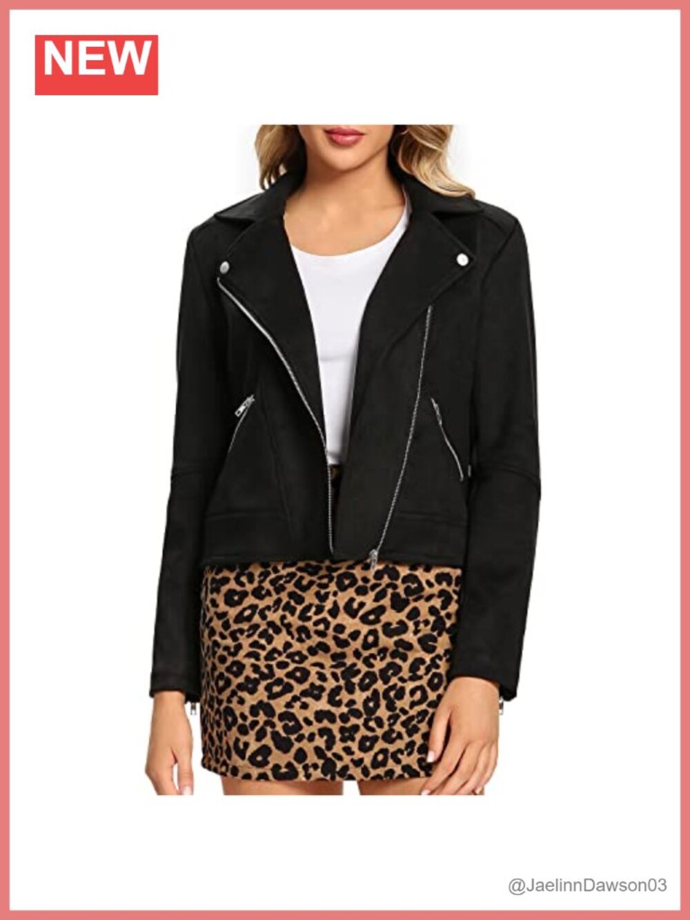 S P Y M Womens Faux Leather Jacket Moto Biker Suede Coat